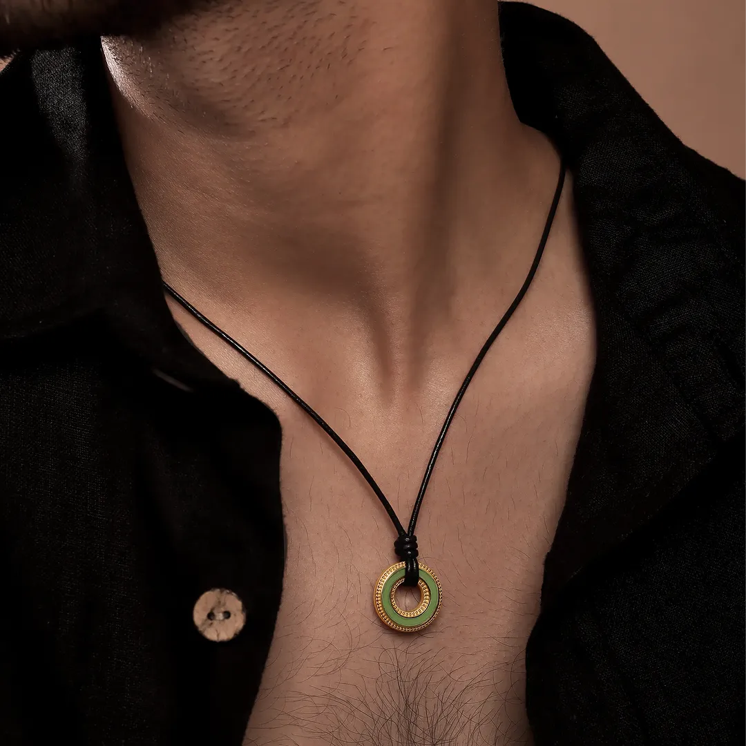 Endless Flow Jade Karma Circle Necklace