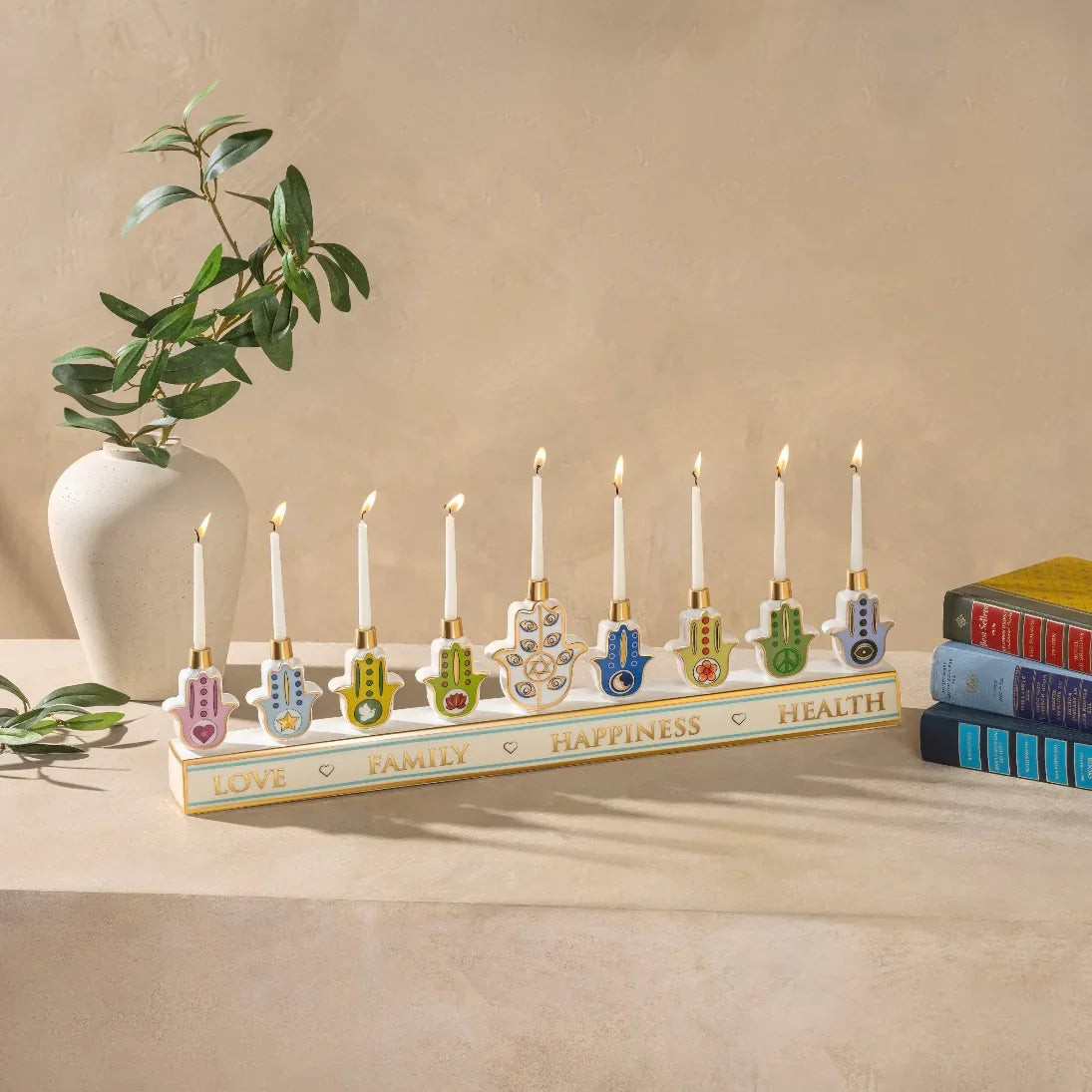 Sacred Traditions - Hamsa Menorah