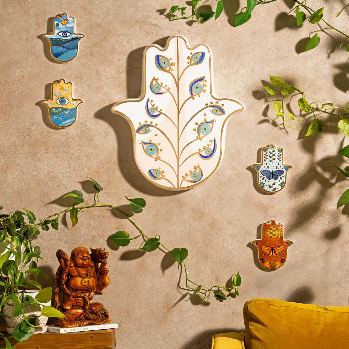 Illuminated Protection - Hamsa Wall Blessing
