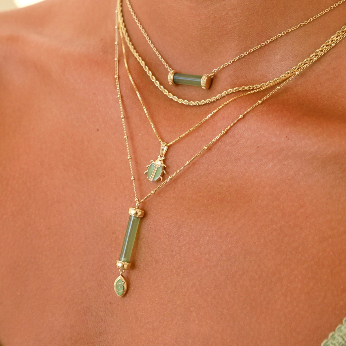 Ancient Keeper Jade Scarab Necklace