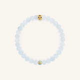 Ocean Calm Aquamarine March Birthstone Evil Eye Kid's Bracelet