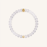 Pure Light Crystal Quartz April Birthstone Evil Eye Kid's Bracelet