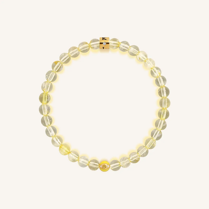 Golden Light Citrine November Birthstone Evil Eye Kid's Bracelet