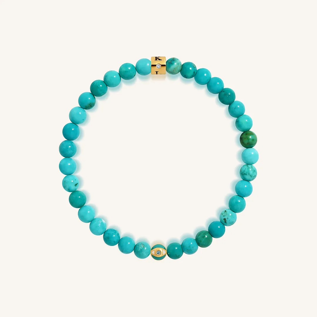 Calm Spirit Turquoise December Birthstone Evil Eye Kid's Bracelet