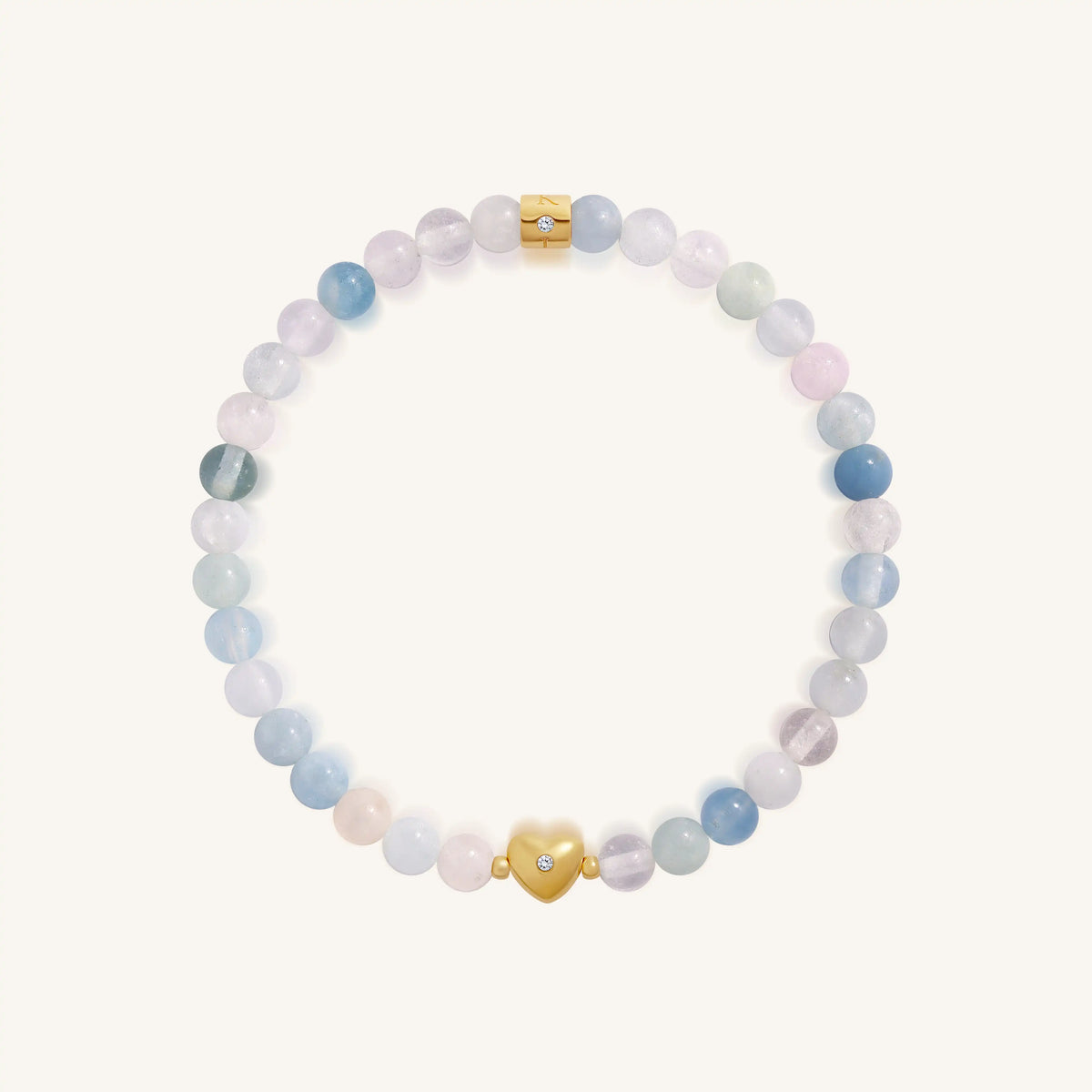 Cherished Joy Heart Morganite Kids Bracelet
