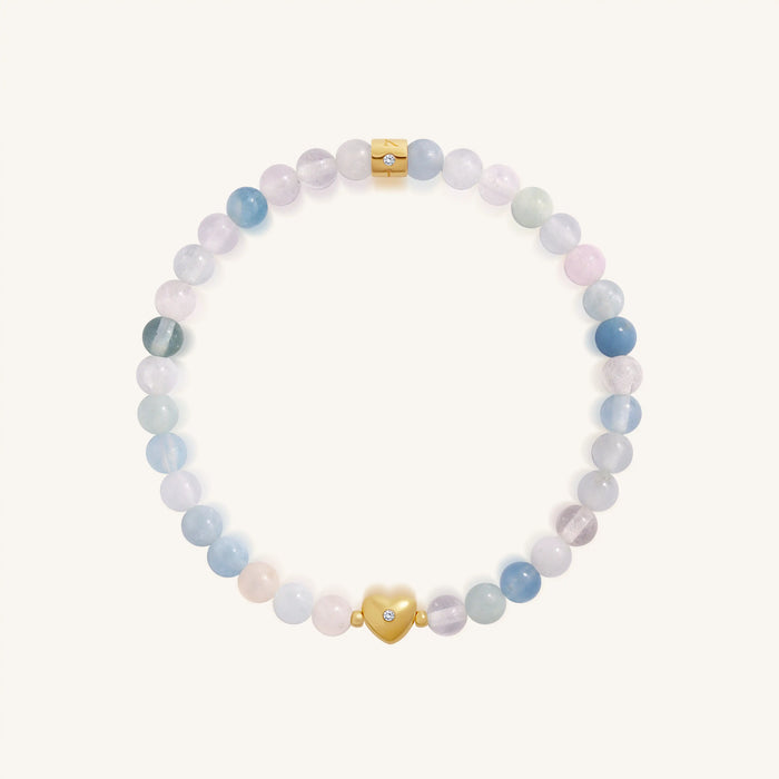 Cherished Joy Heart Morganite Kids Bracelet