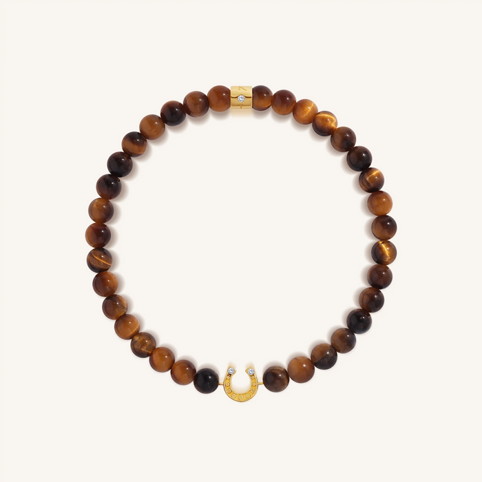 Bright Wishes Horseshoe Tiger’s Eye Kids Bracelet