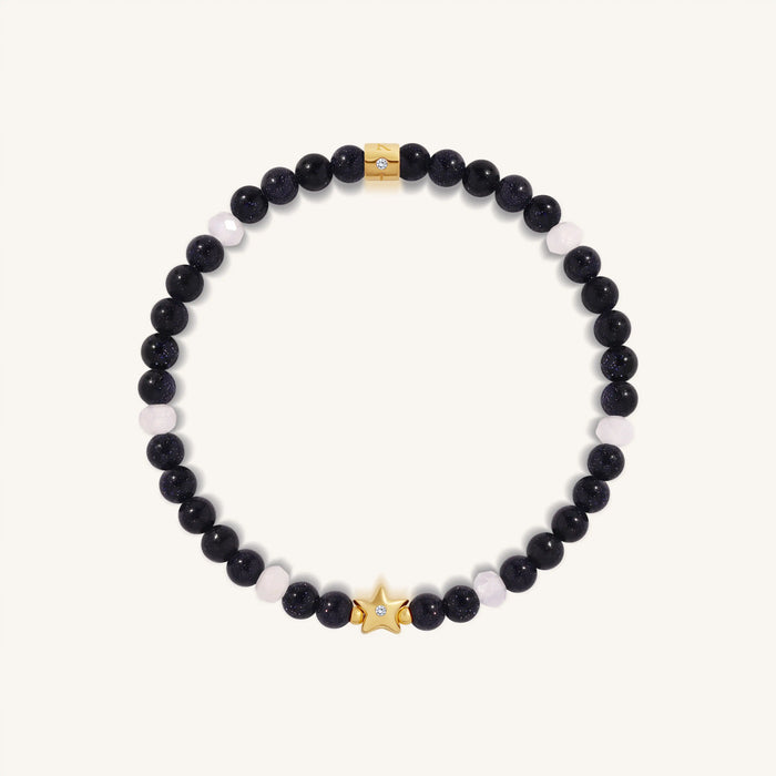 Shining Possibility  Star Charm Jade & Sunstone Kids Bracelet