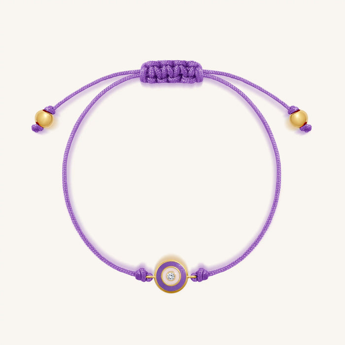 Gentle Majesty Purple String Evil Eye Kids Bracelet