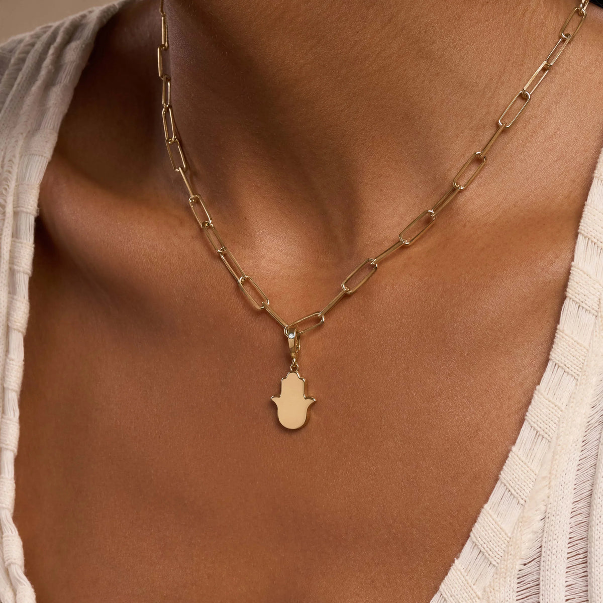 Ultimate Serenity Gold Hamsa Engravable Charm