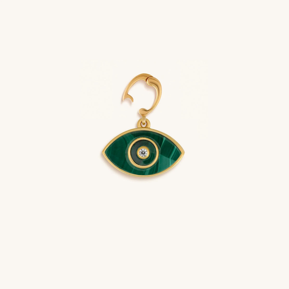 Zen Mindstate Malachite Evil Eye Engravable Charm