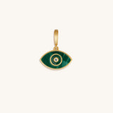 Zen Mindstate Malachite Evil Eye Engravable Charm