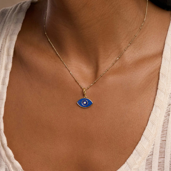 Enlightened Soul Lapis Lazuli Evil Eye Engravable Charm