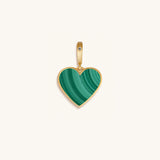 Enduring Inspiration Malachite Heart Engravable Charm