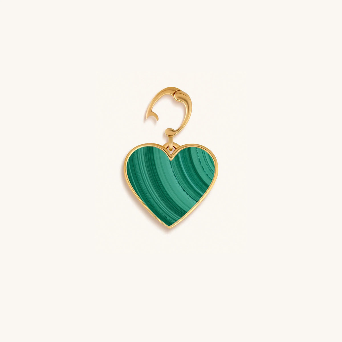 Enduring Inspiration Malachite Heart Engravable Charm