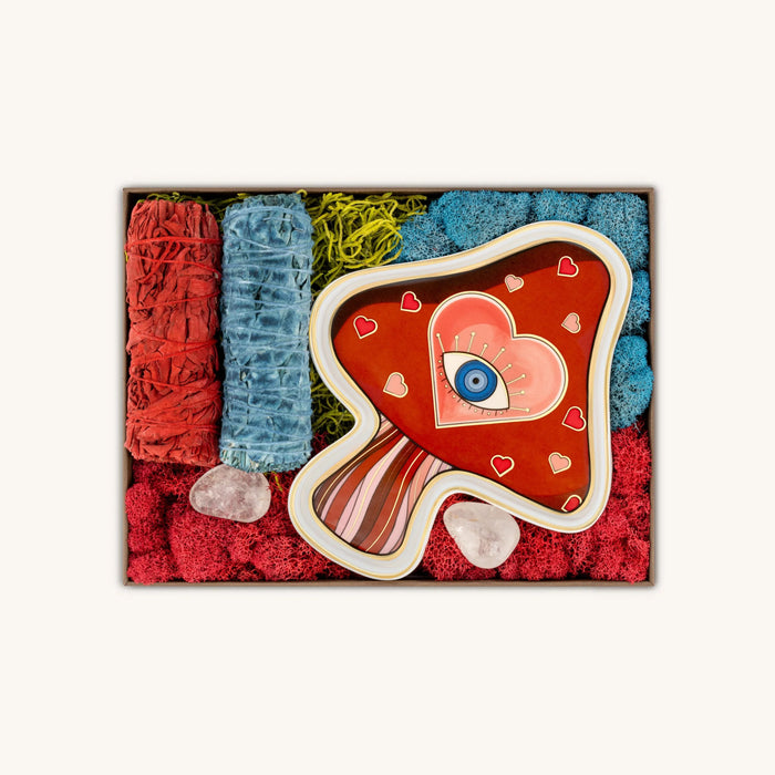 Emotional Harmony Red Mushroom Dragon’s Blood & Nag Champa Sage Box