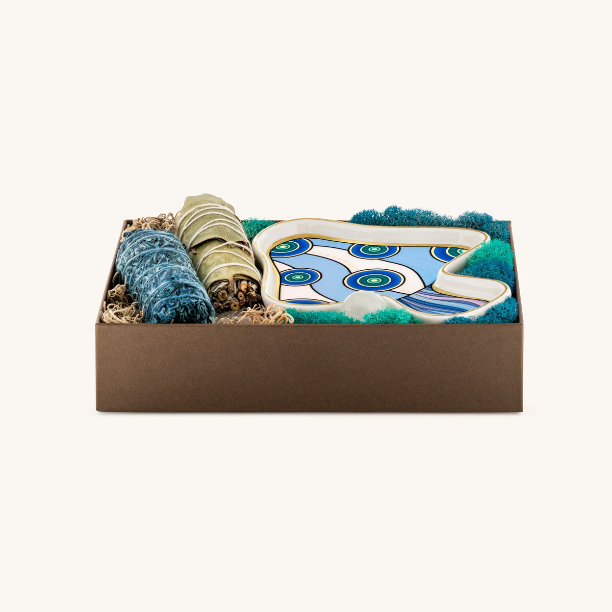 Peacefully Focused Blue Mushroom Eucalyptus and Nag Champa Sage Box
