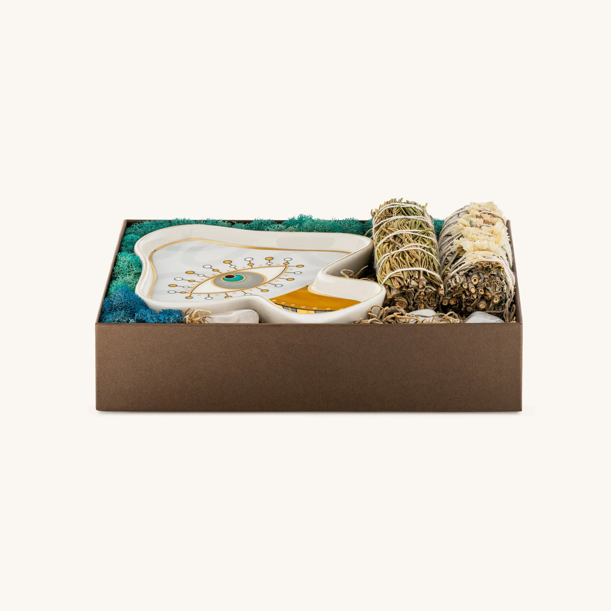 Blooming Inspiration White Mushroom Plate Sage Box