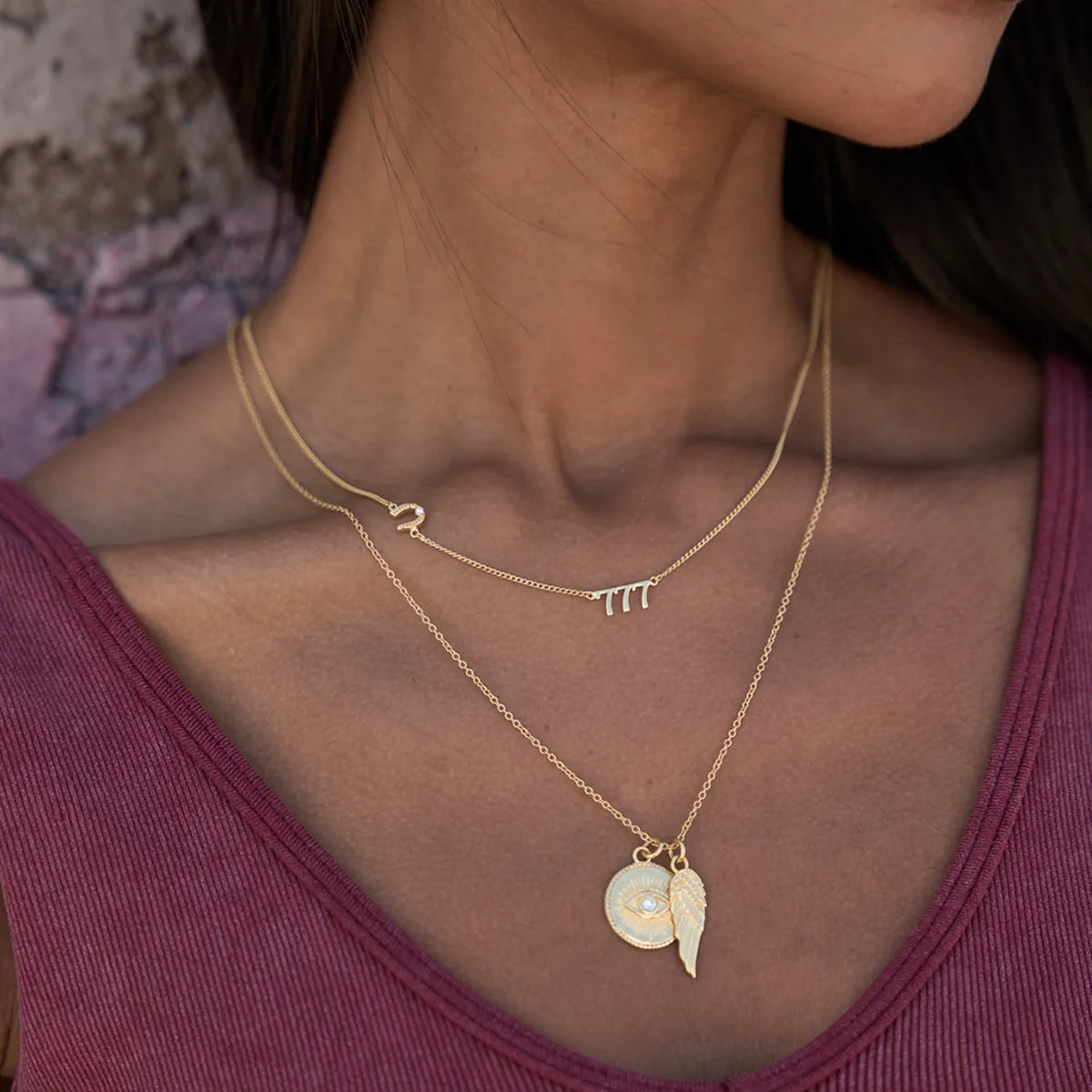 Guardian Wing Evil Eye Necklace