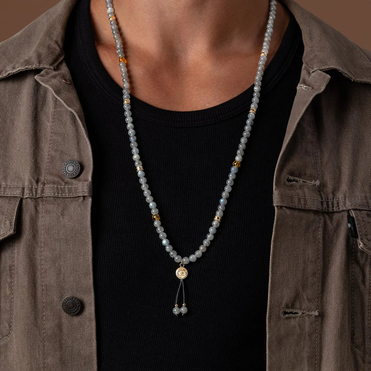 Boundless Vision Labradorite Evil Eye Necklace