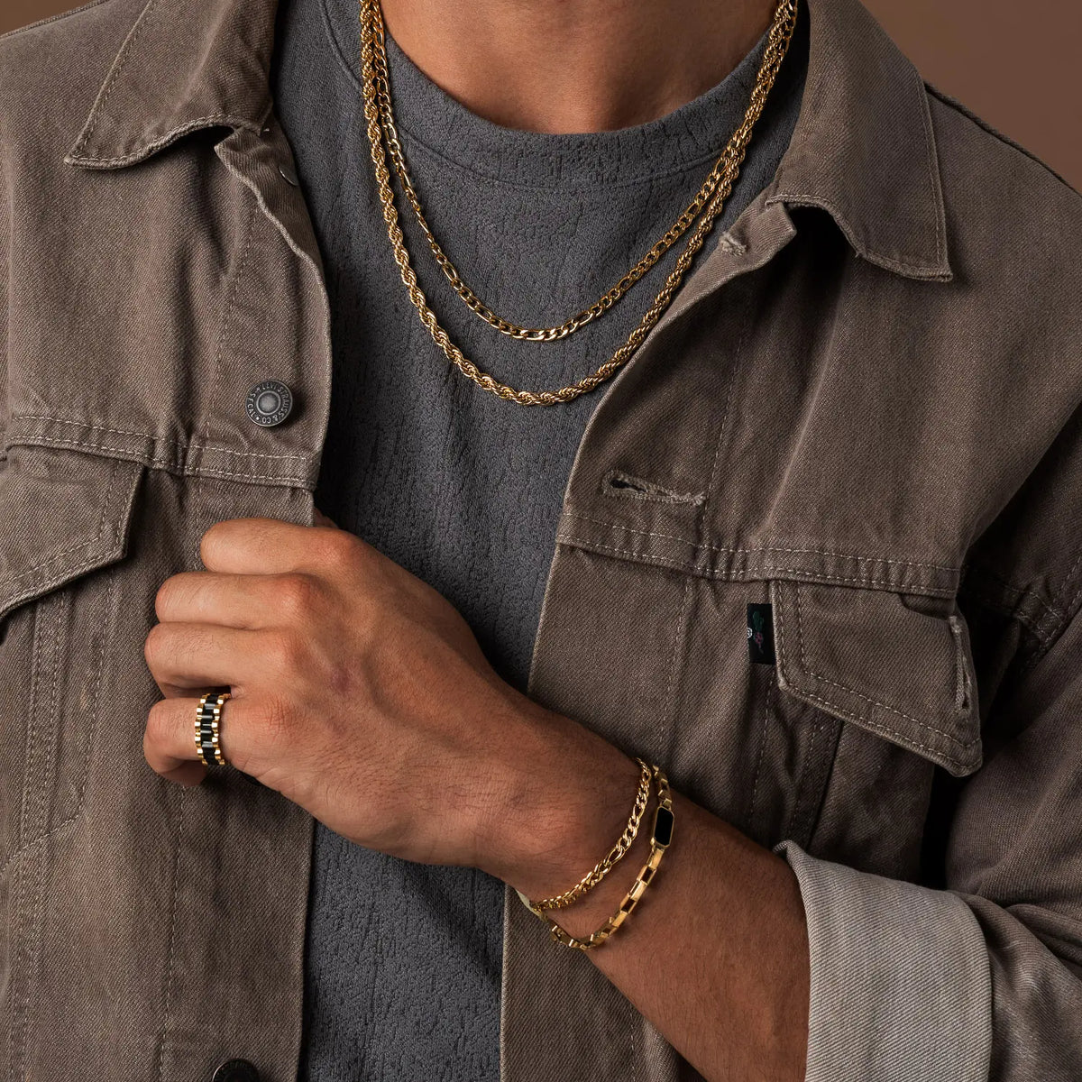 Refined Edge Figaro Stainless Steel Chain Necklace