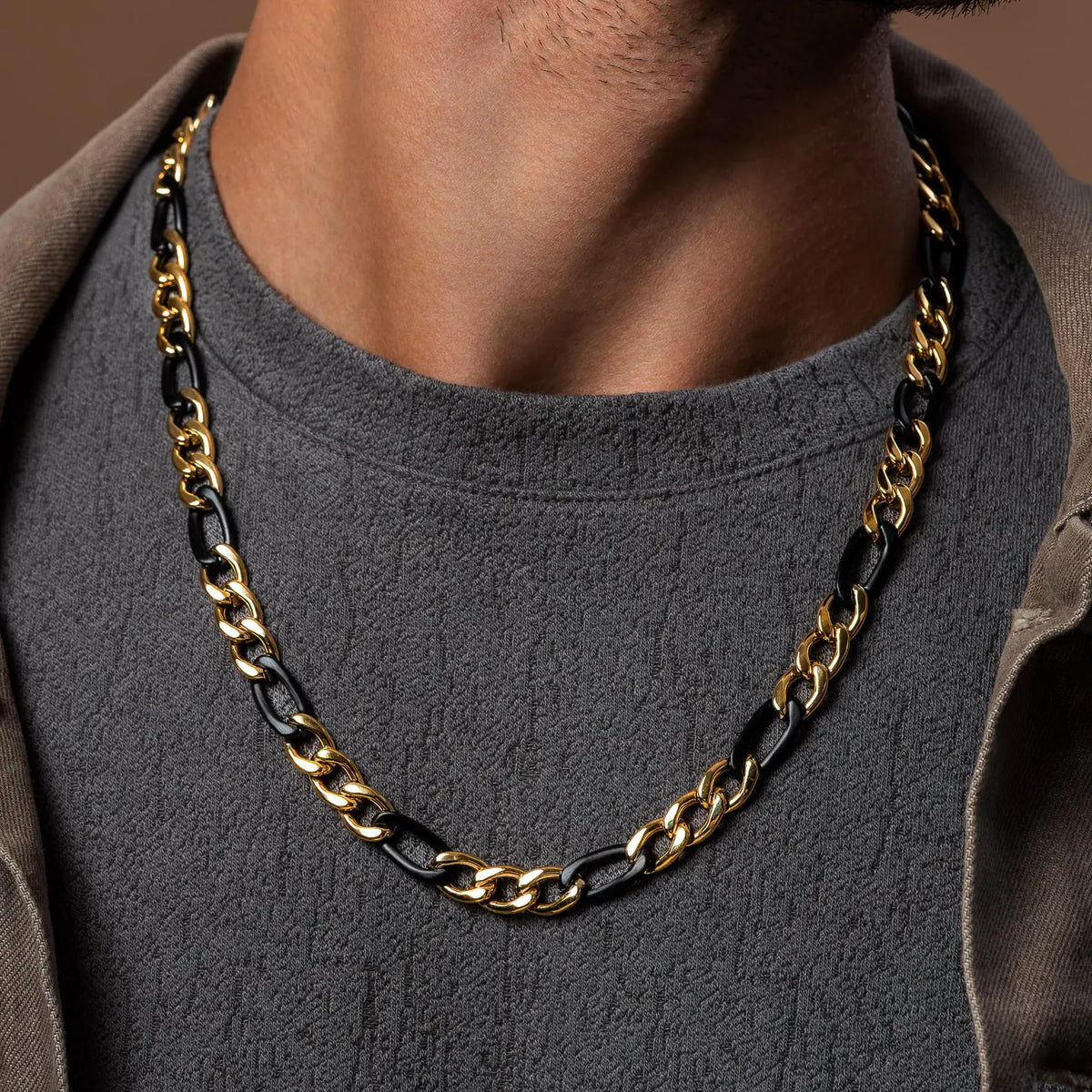 Assertive Duality Stainless Steel Chain Necklace
