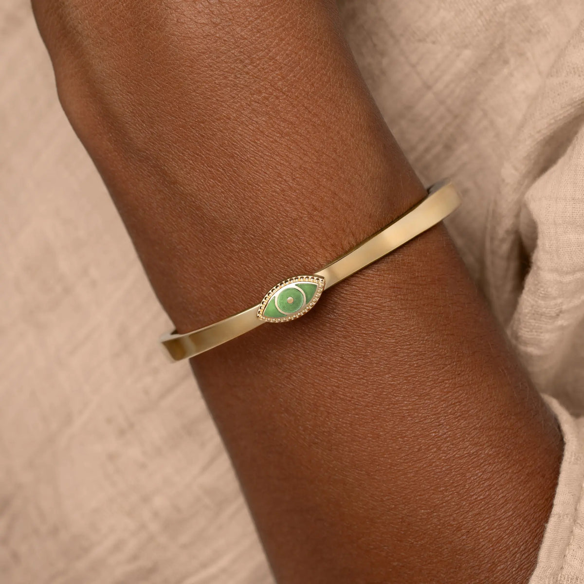 Guardian Glow Jade Evil Eye Bangle
