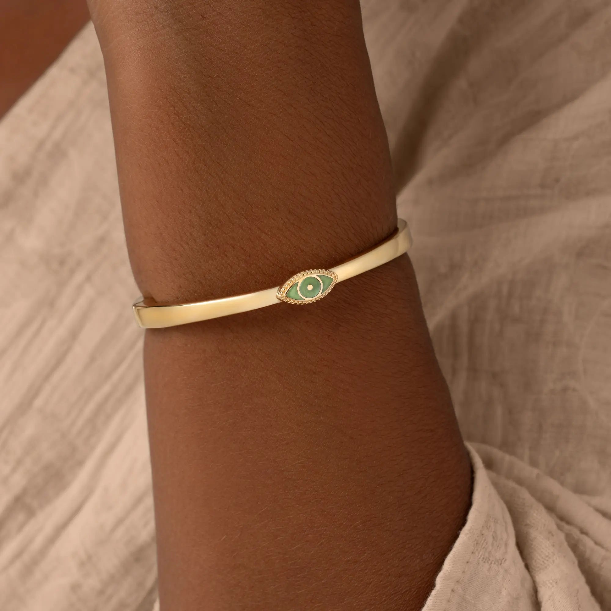 Guardian Glow Jade Evil Eye Bangle
