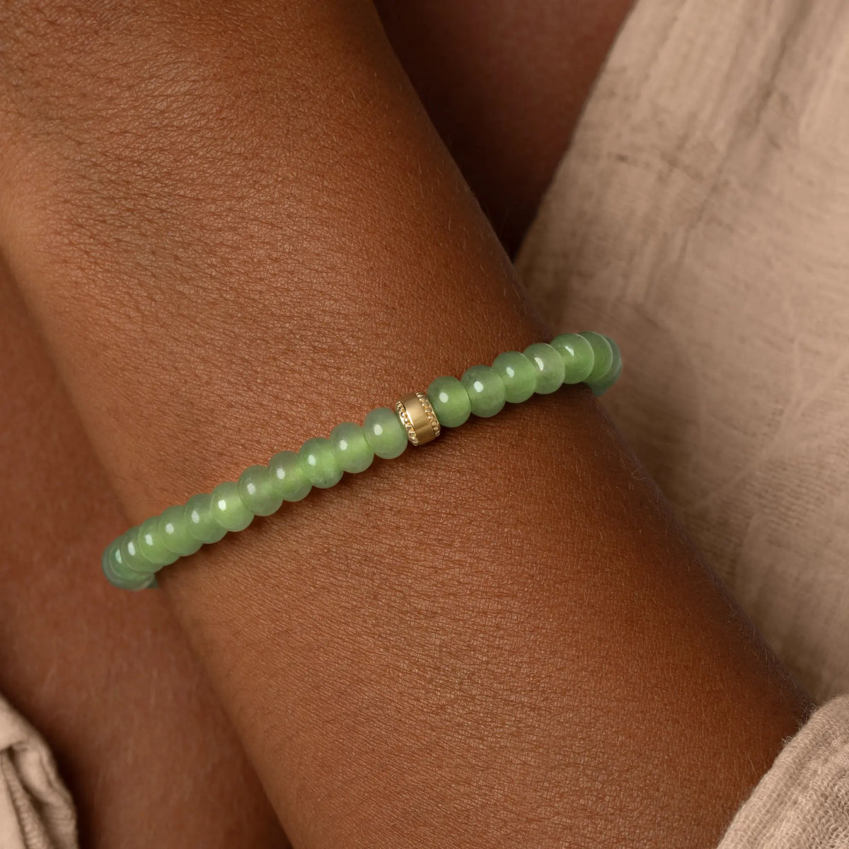Sacred Balance Jade Stretch Bracelet