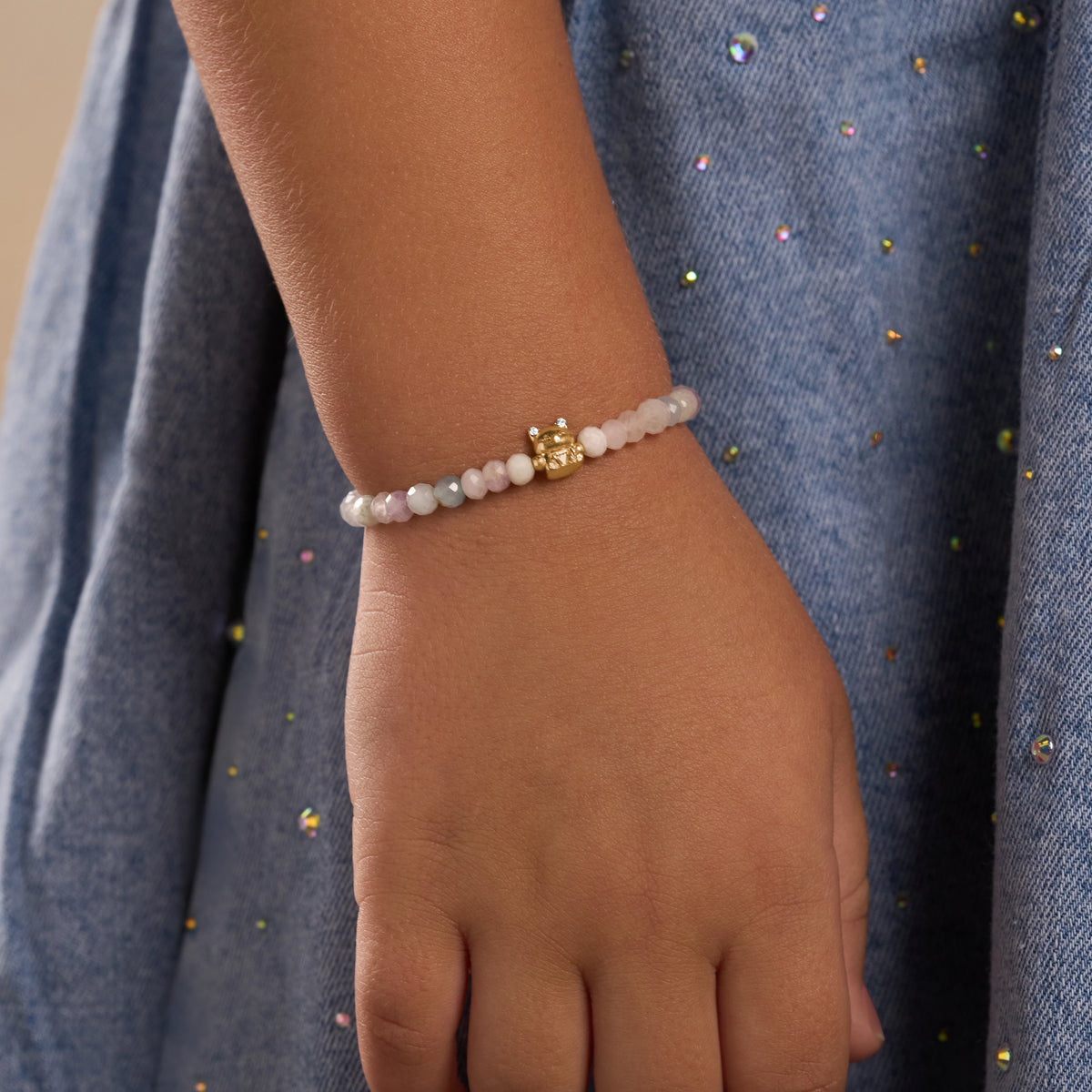 Playful Soul Cat Charm Pastel Kids Bracelet – image 2