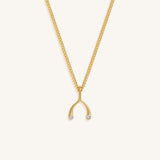 Hopeful Charm Wishbone Kids Necklace