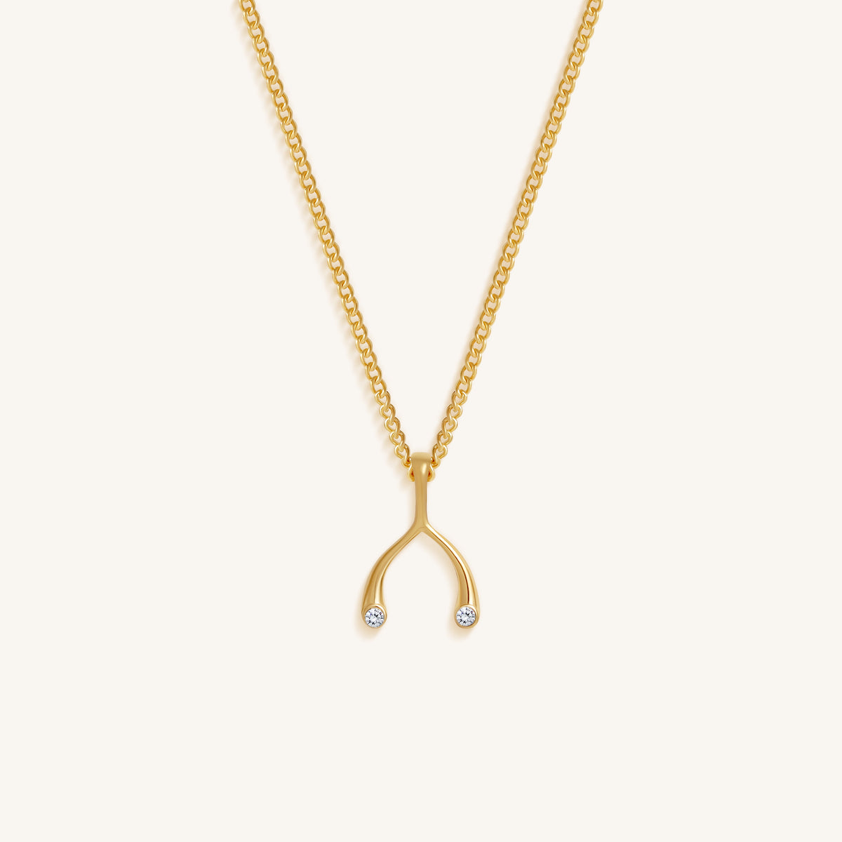 Hopeful Charm Wishbone Kids Necklace