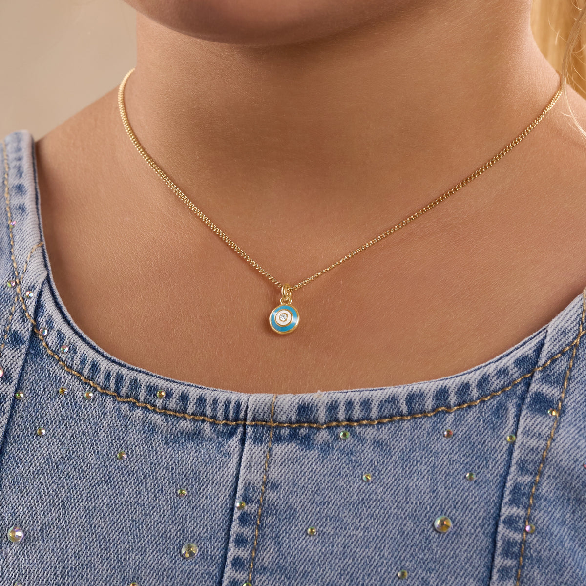Cherished Safeguard Evil Eye Kids Necklace – image 2