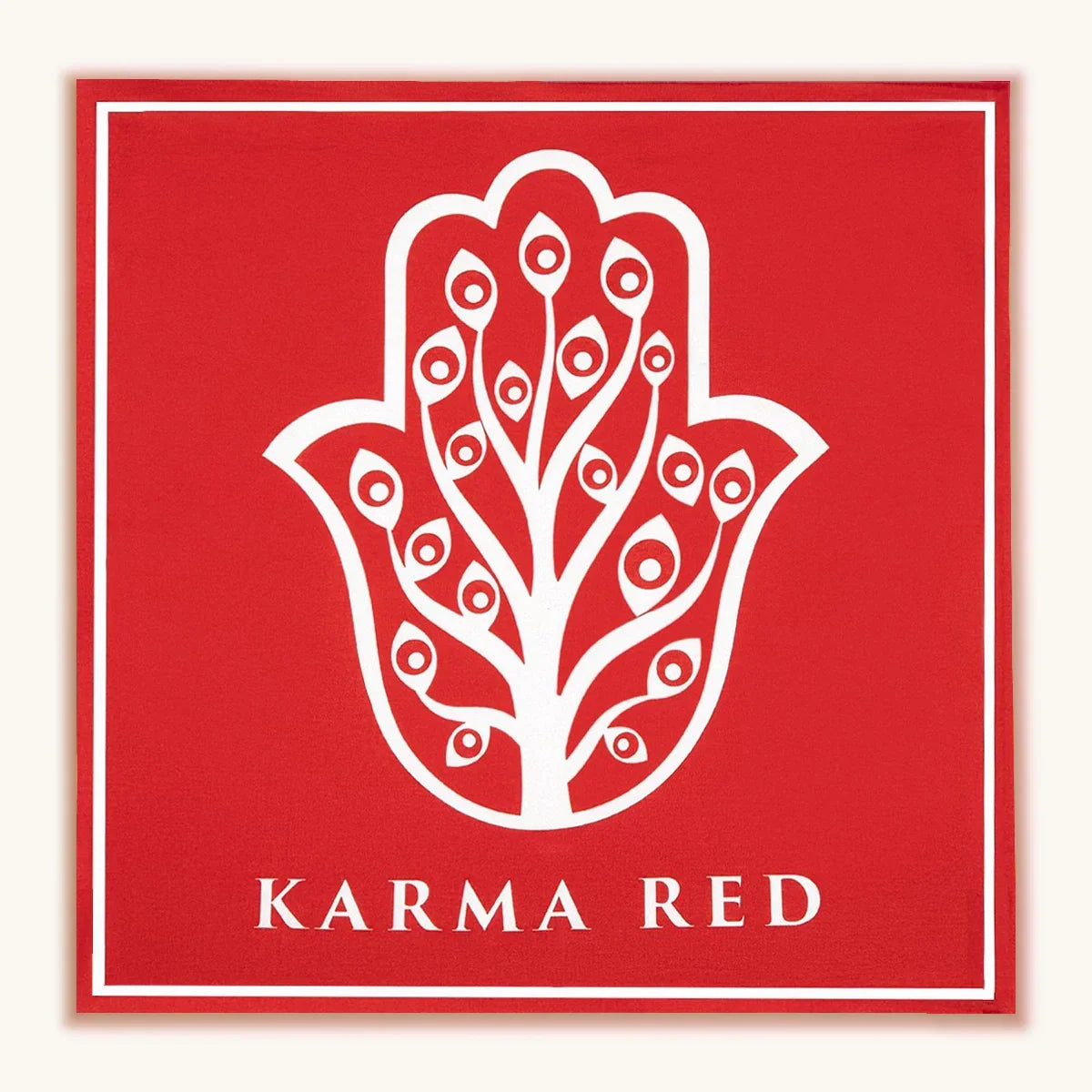 Mighty Protector - Cotton Voile Red Hamsa Pet Bandana