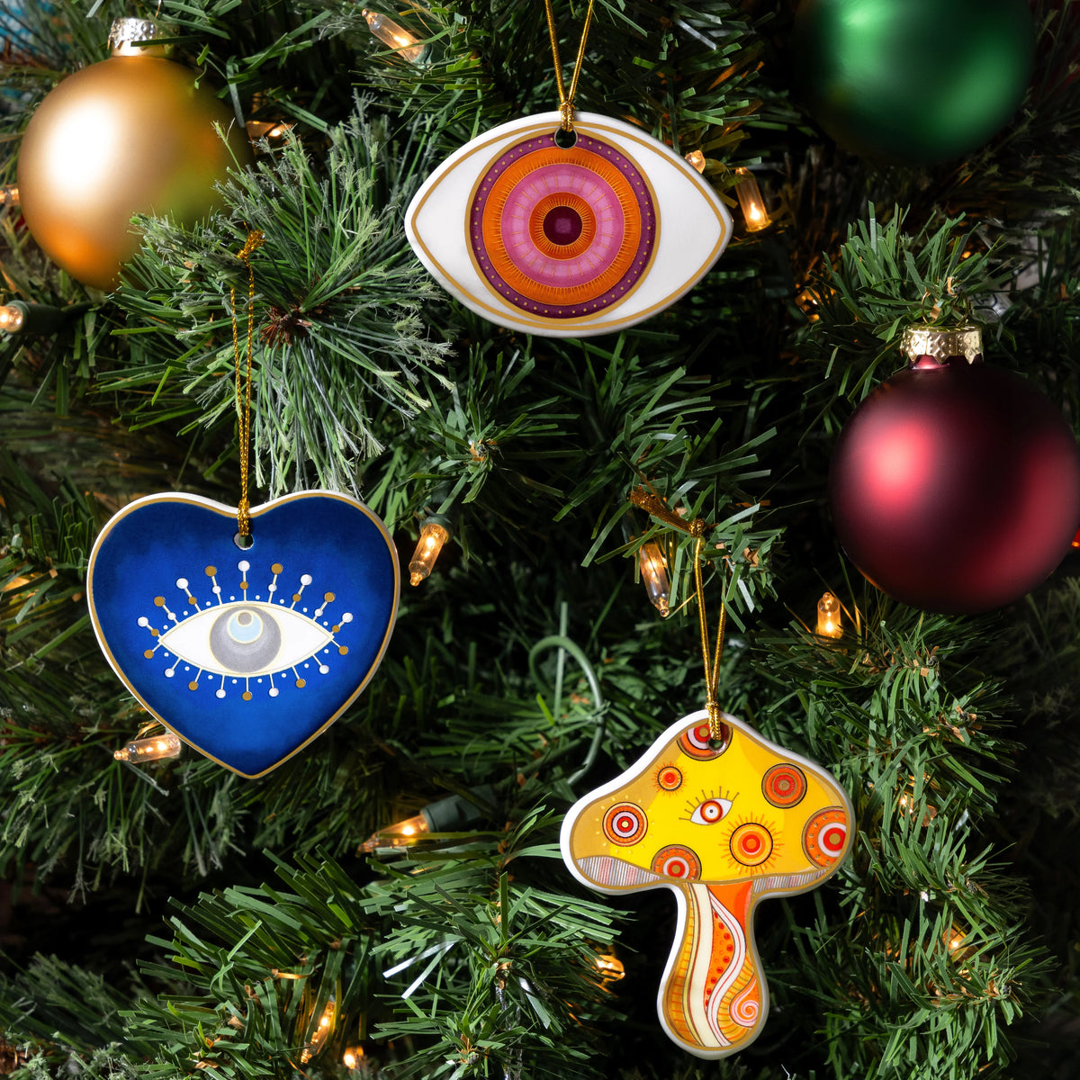 Vibrant Renewal Mushroom Ornament