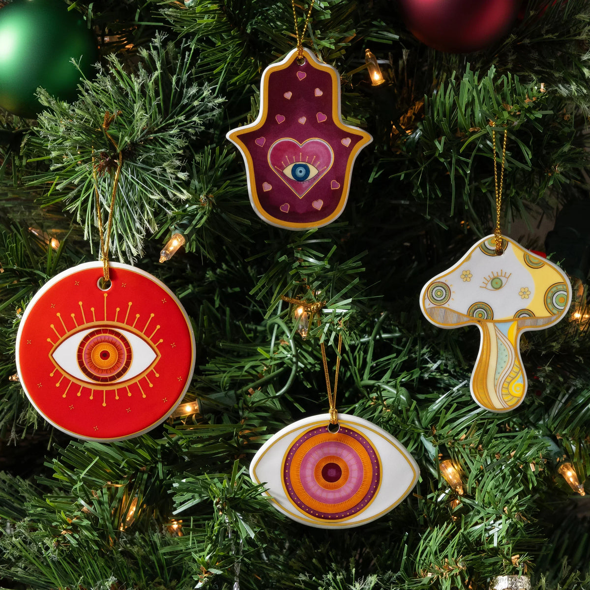 Boundless Bliss Hamsa Heart Evil Eye Ornament