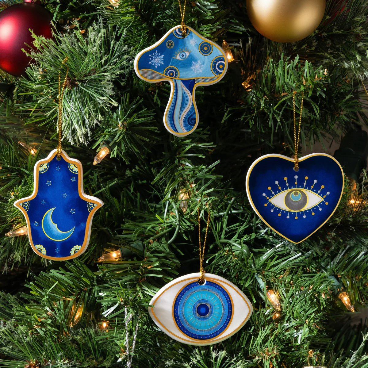Sweet Dreams Hamsa Moon Ornament