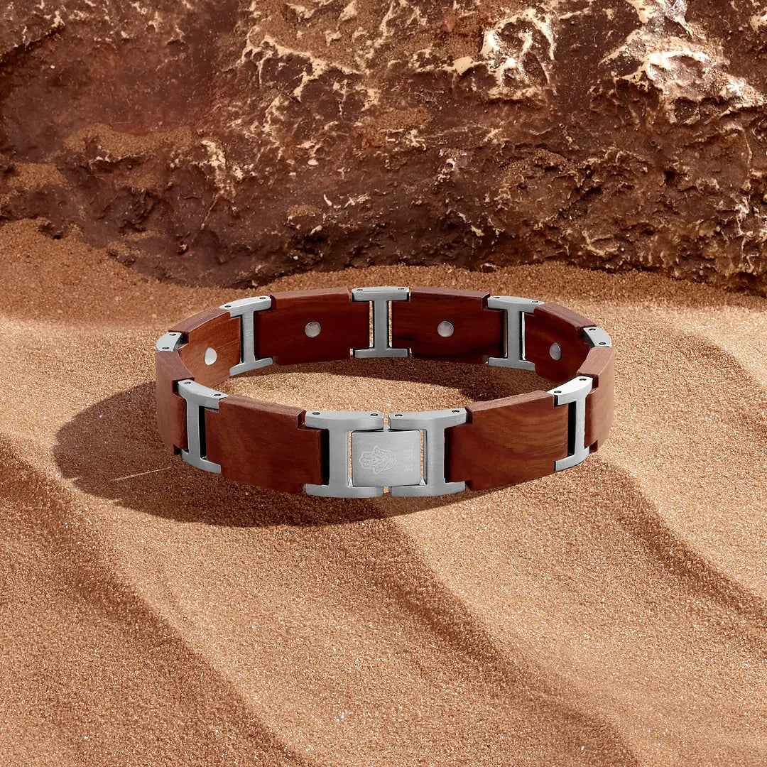 Enduring Ember Stainless Steel Sandalwood Bracelet
