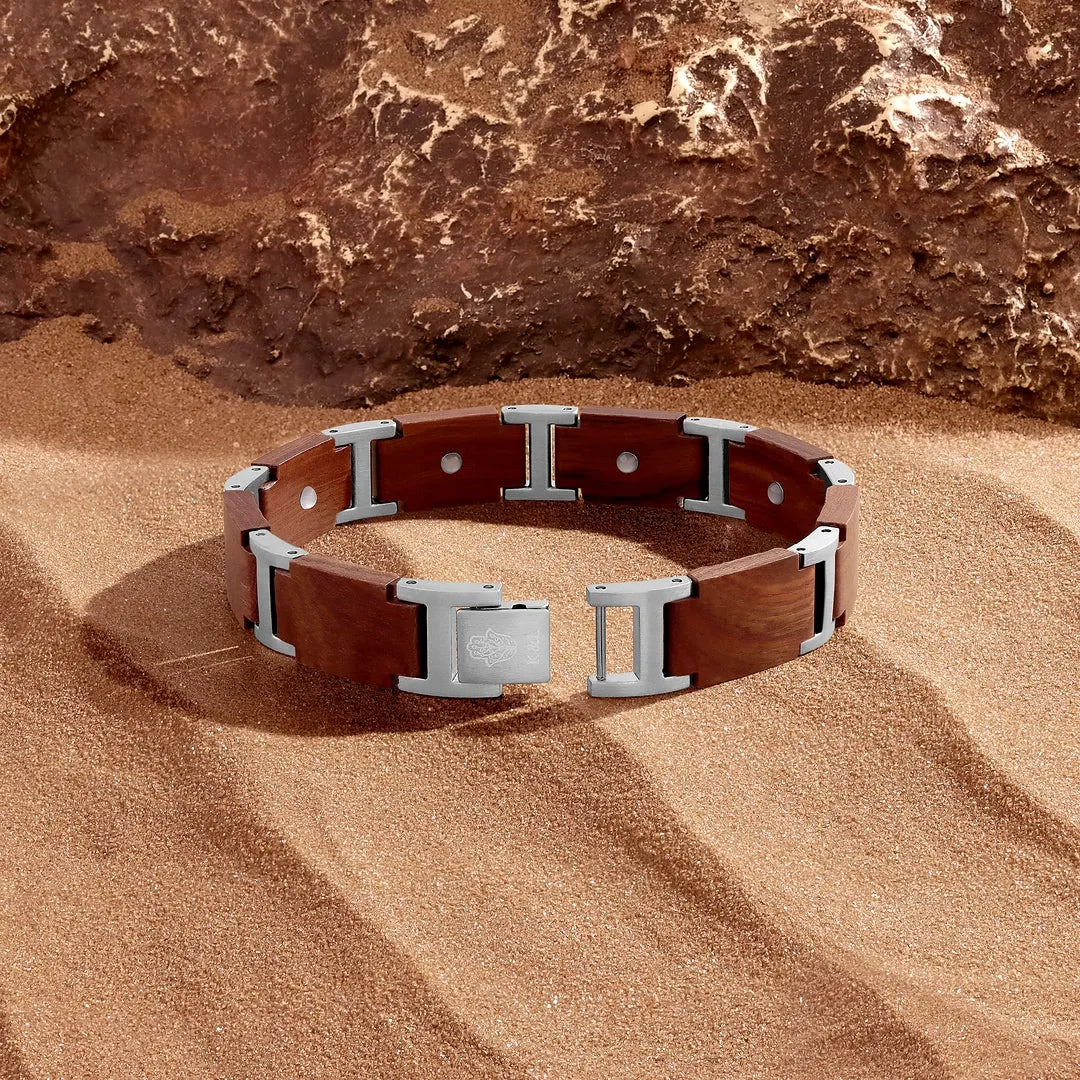 Enduring Ember Stainless Steel Sandalwood Bracelet