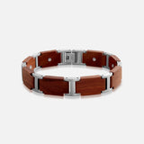 Enduring Ember Stainless Steel Sandalwood Bracelet
