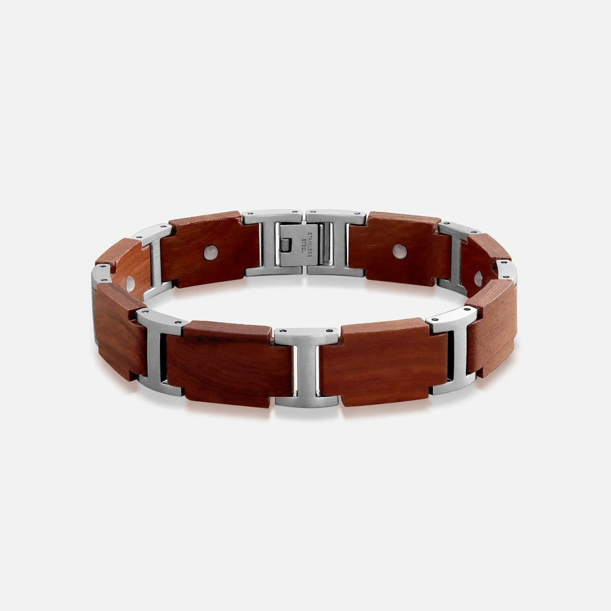 Enduring Ember Stainless Steel Sandalwood Bracelet