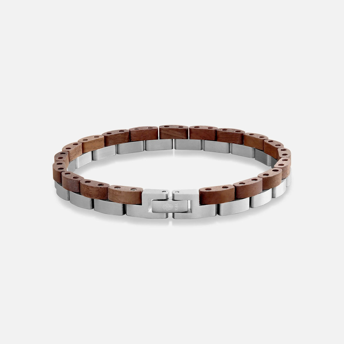 Rooted Horizon Stainless Steel Walnut Bracelet