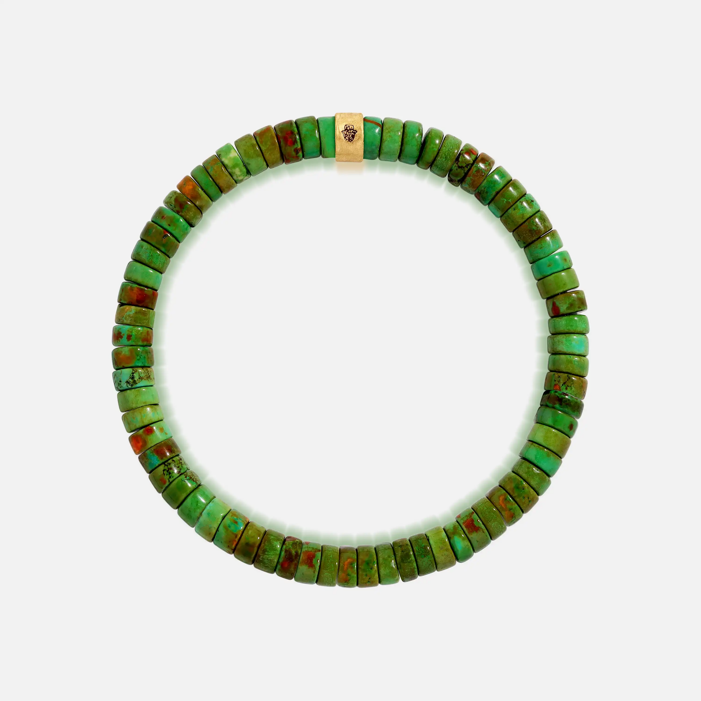 Verdant Horizon Green Turquoise Heishi Bracelet