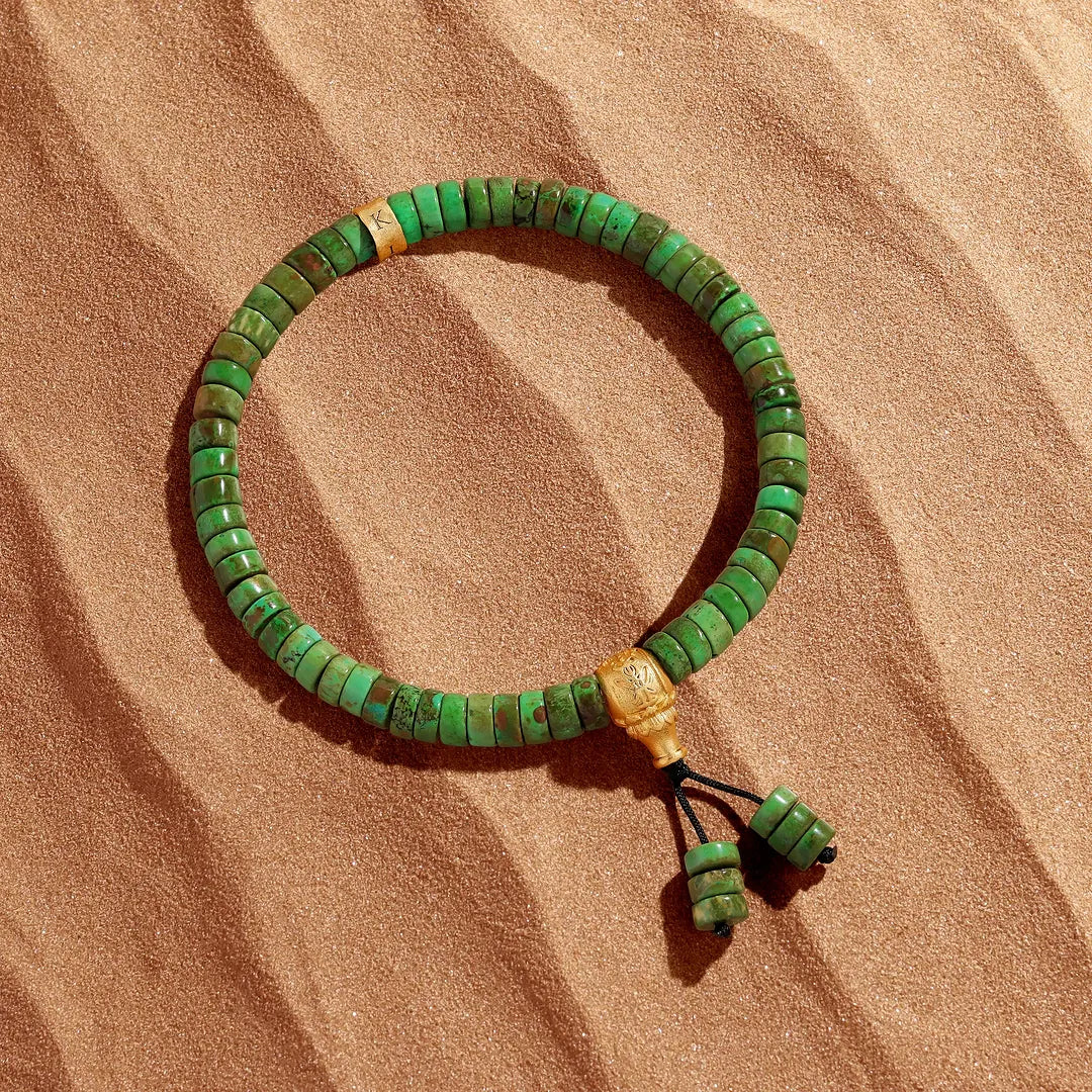 Calm Horizon Green Turquoise Heishi Bracelet