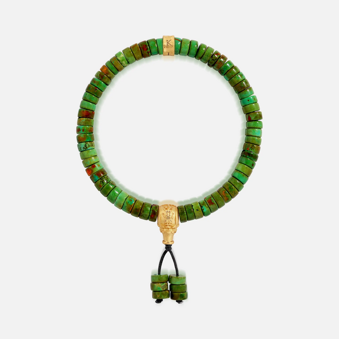 Calm Horizon Green Turquoise Heishi Bracelet