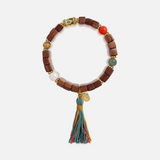 Vital Balance Wood Jade Coral Bracelet