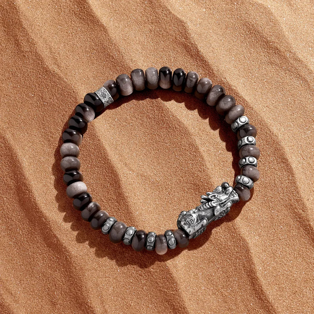 Shadow Strength Obsidian Dragon Bracelet
