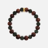 Balanced Harmony Wood & Jade Guru Bracelet