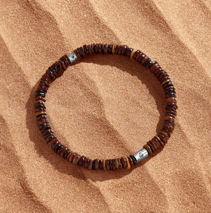 Ocean’s Whispers Multi-Symbol Heishi Shell Bead Bracelet