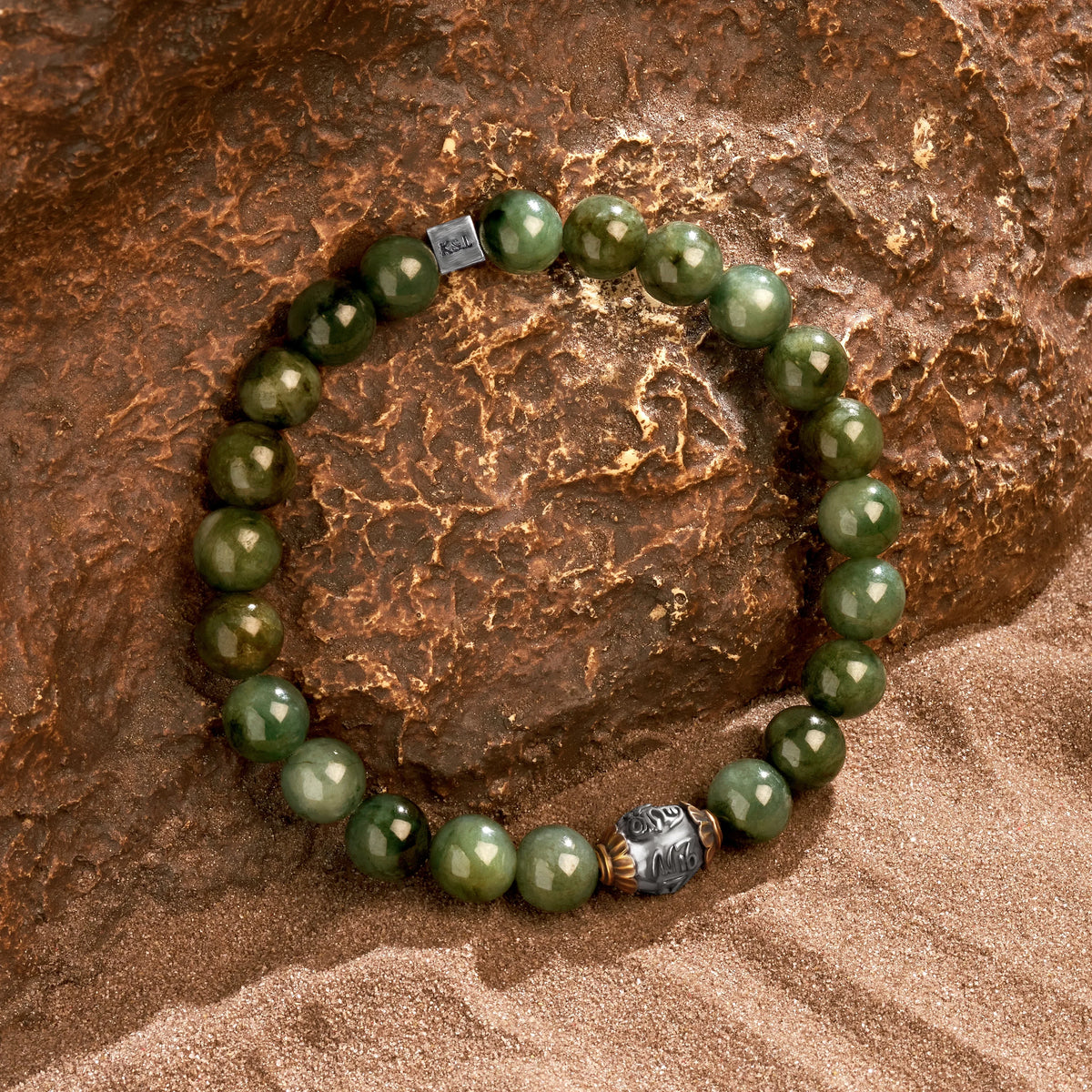 Tranquil Spirit Jade Mantra Bracelet